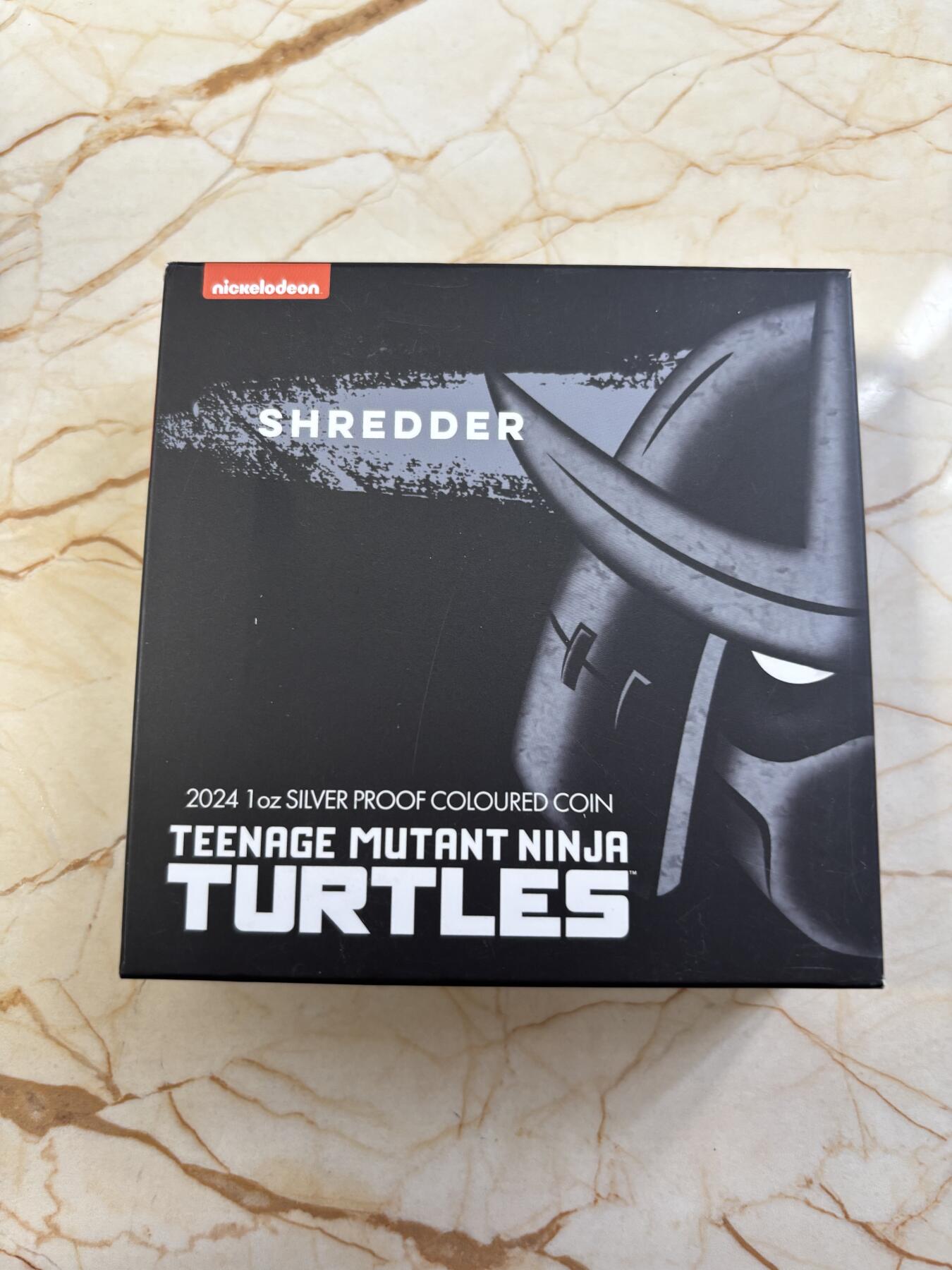 第194期拍卖 图瓦卢2024年忍者神龟彩色1盎司纪念银币，9999银，发行5000枚