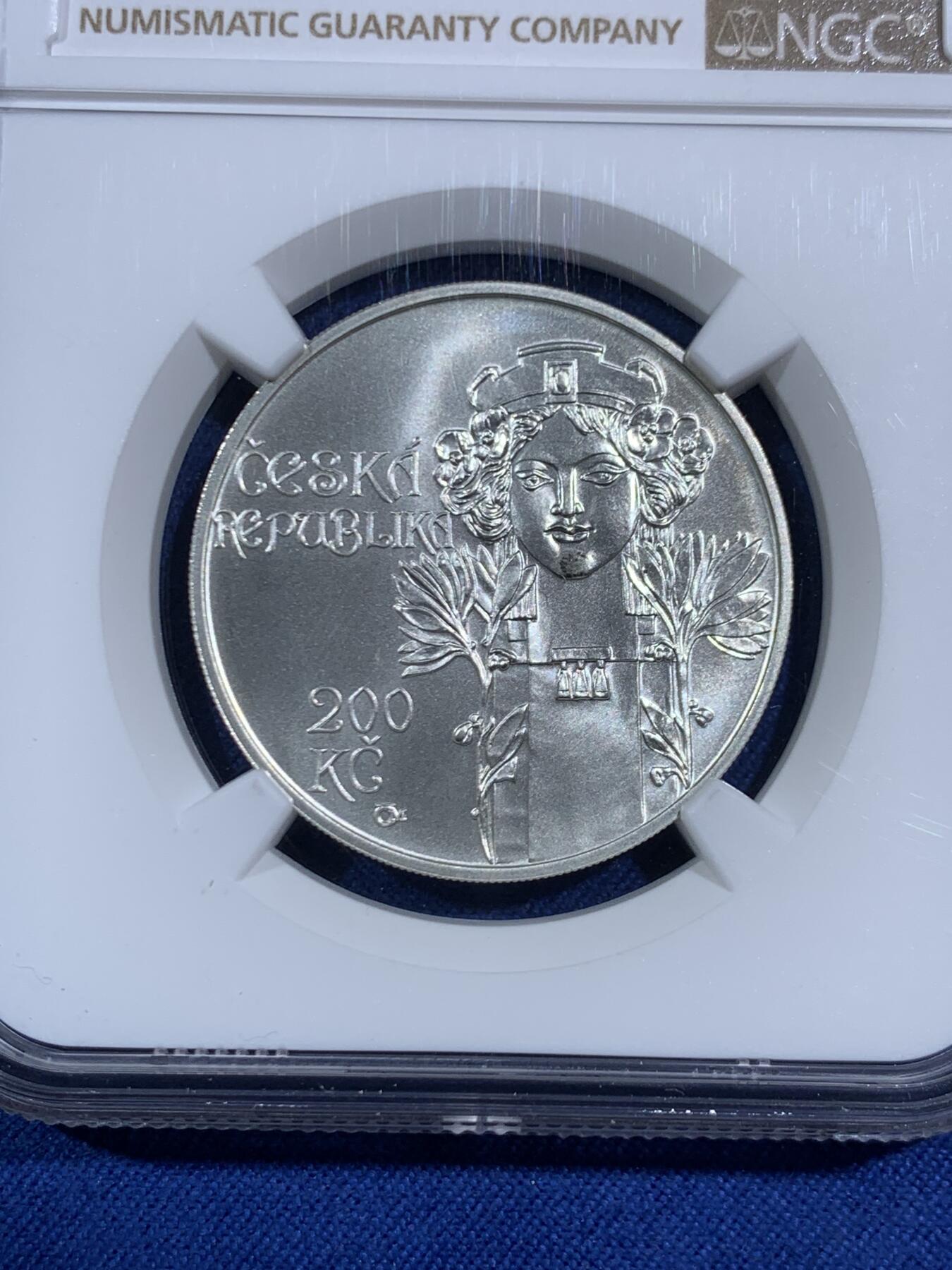 《竞宝斋》第470场 周日，周一，周二 3场连拍 （全场包邮）欢迎送拍 NGC MS67 捷克2012年布拉格市政厅启用100周年纪念银币 925银 13克 唯一冠军分