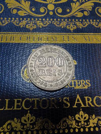 长老汇马年精选第九场拍卖 - 1871巴西佩德罗二世200瑞斯铜镍币，未流通品，克书MS60美金