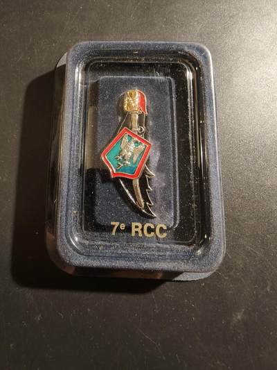 老王徽章第187期 - 法国陆军第7龙骑兵团证章     亚瑟贝特朗原盒