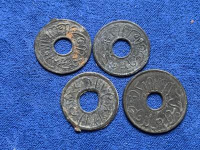 《竞宝斋》第470场 周日，周一，周二 3场连拍 （全场包邮）欢迎送拍 - 四枚一组 南洋锡币 有趣的东南亚海岛钱币 这几枚品相都还不错 铭文清晰可见