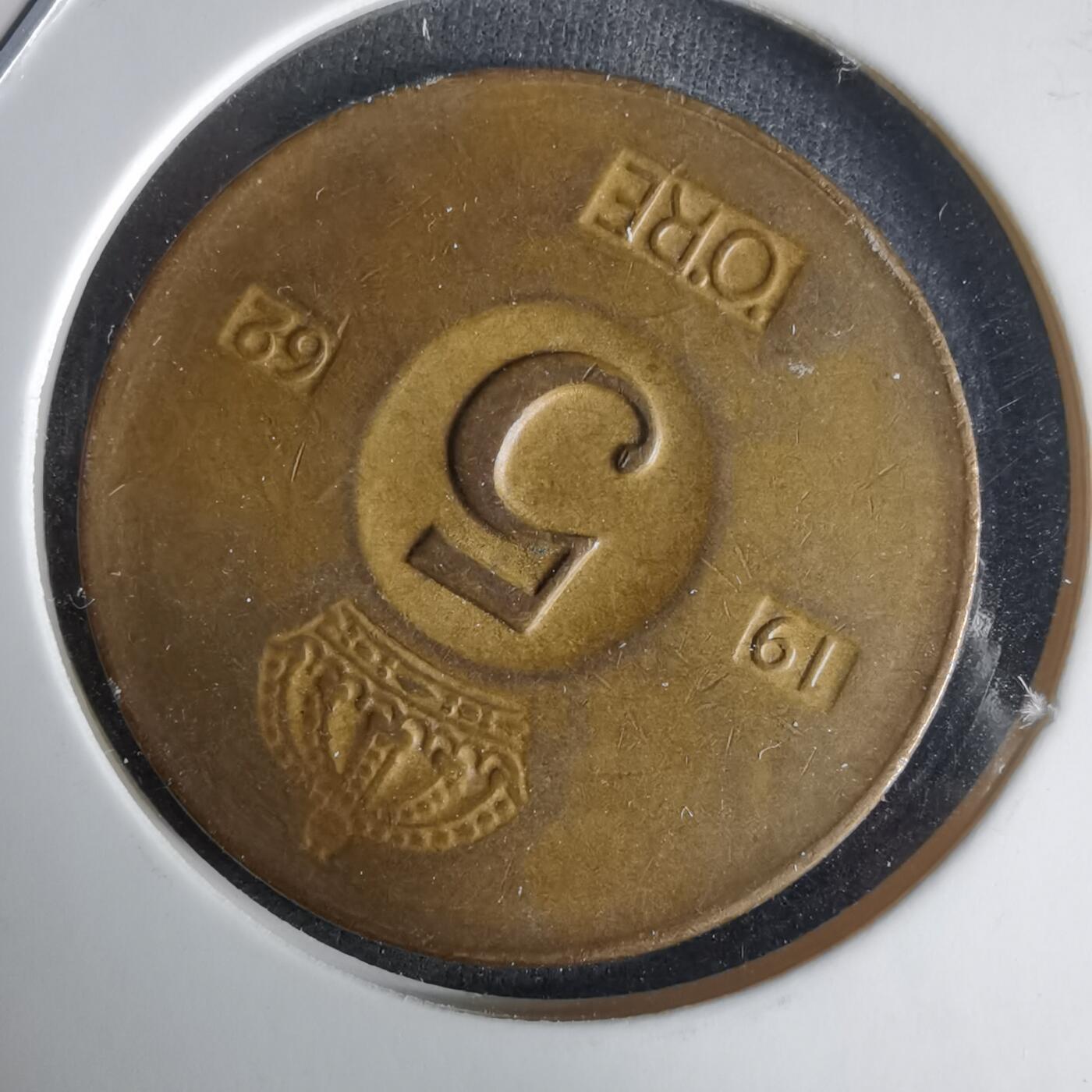 沼泽如烟--第1025场 瑞典1962年5欧尔