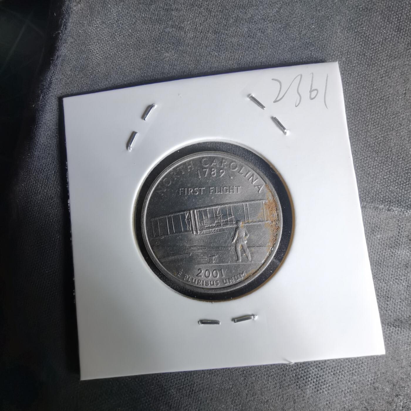 沼泽如烟--第1023场 美国2001年25分纪念币