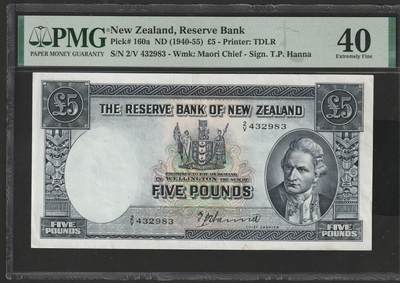 【3.20】世界纸币专场*第13期 -  新西兰5英镑纸币