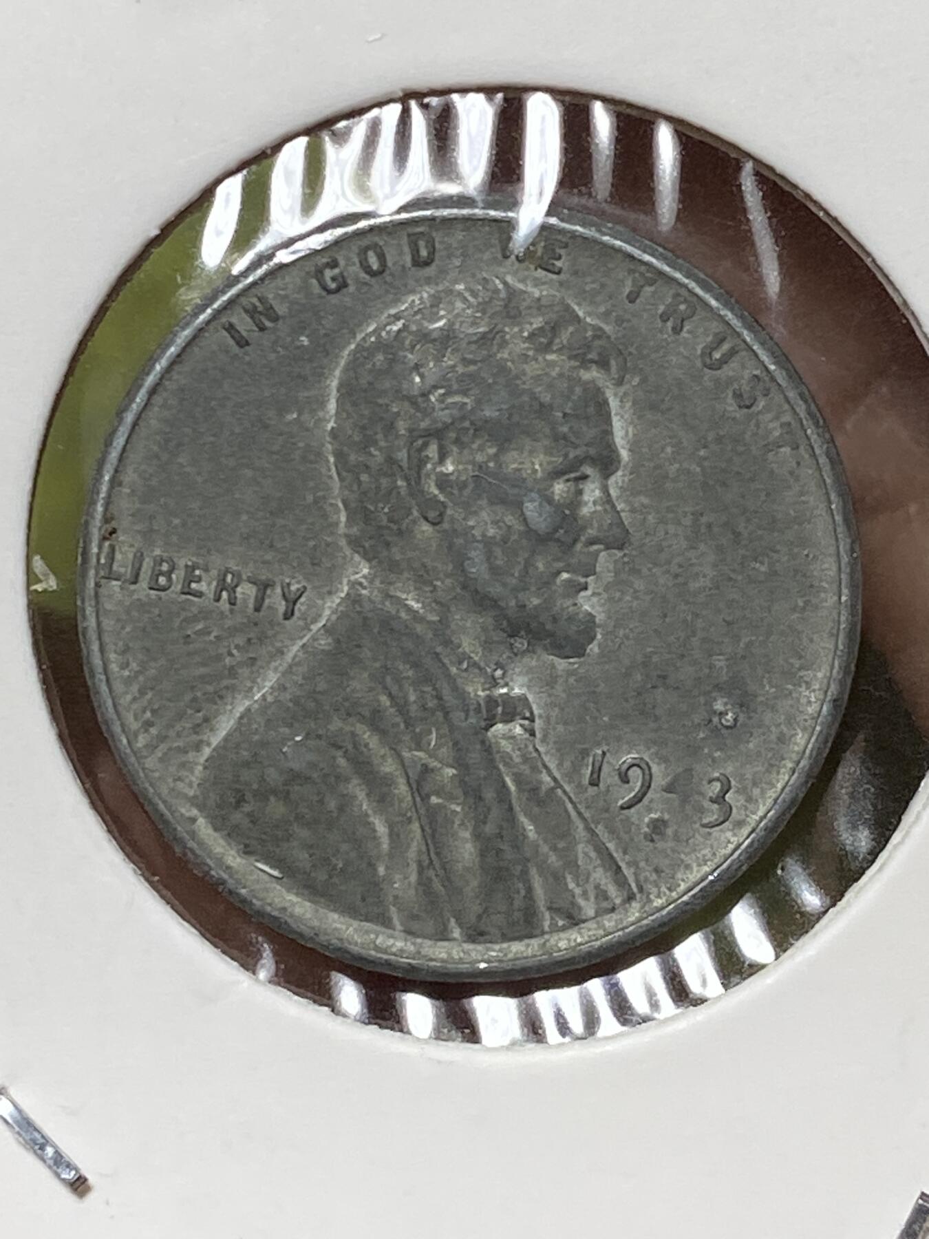 2026年第三十六场(总第二百零五场）外国精品纸夹币场(免佣金) 美国🇺🇸1943单年份1分锌币(林肯1分第二版，S标旧金山造)