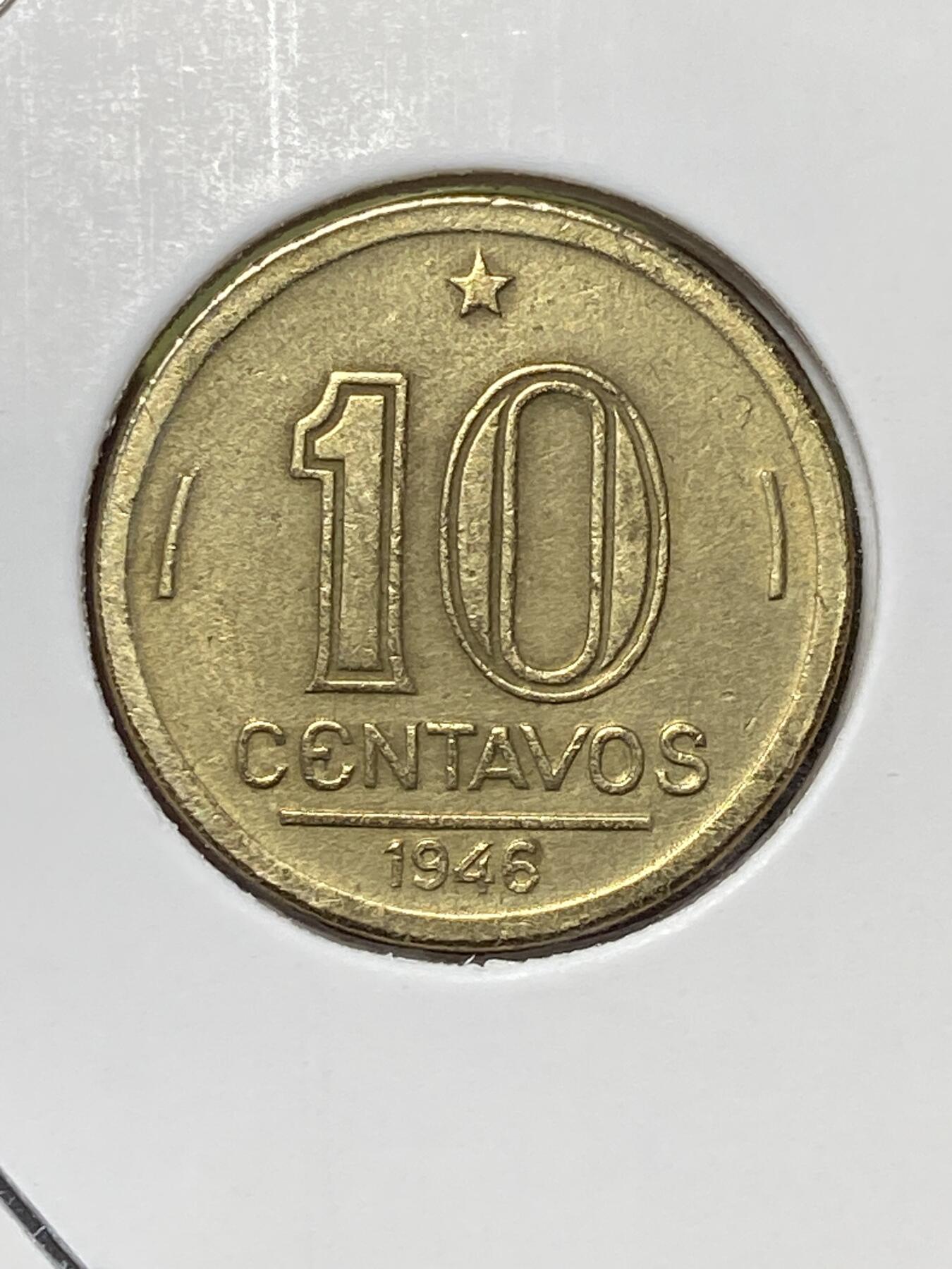 2026年第三十六场(总第二百零五场）外国精品纸夹币场(免佣金) 巴西🇧🇷1946年10分(1942–1965年第三版，国名字母L后无标记版本)