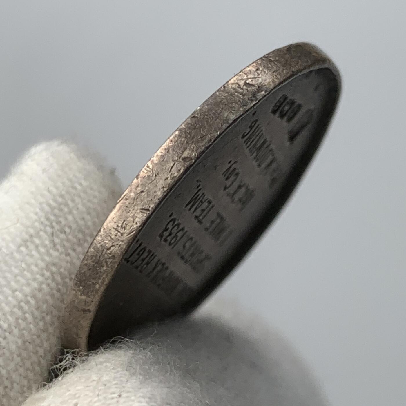 掌中浮雕-藏着的欧洲第055场 1933年军队内部体育比赛银质奖章，25.8mm，8.16g，背面有银标