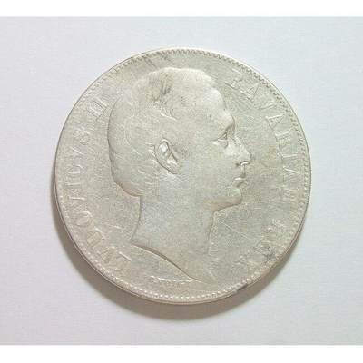 【银】德国巴伐利亚1865年 圣母抱婴1泰勒银币 好品 - 【银】德国巴伐利亚1865年 圣母抱婴1泰勒银币 好品