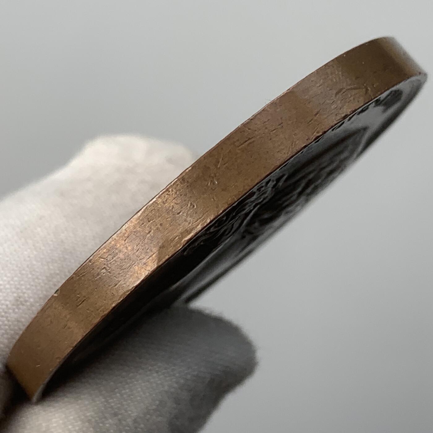 掌中浮雕-藏着的欧洲第055场 1820年法国路易十八头像，多尔多涅大桥开通纪念铜章，50mm，光边