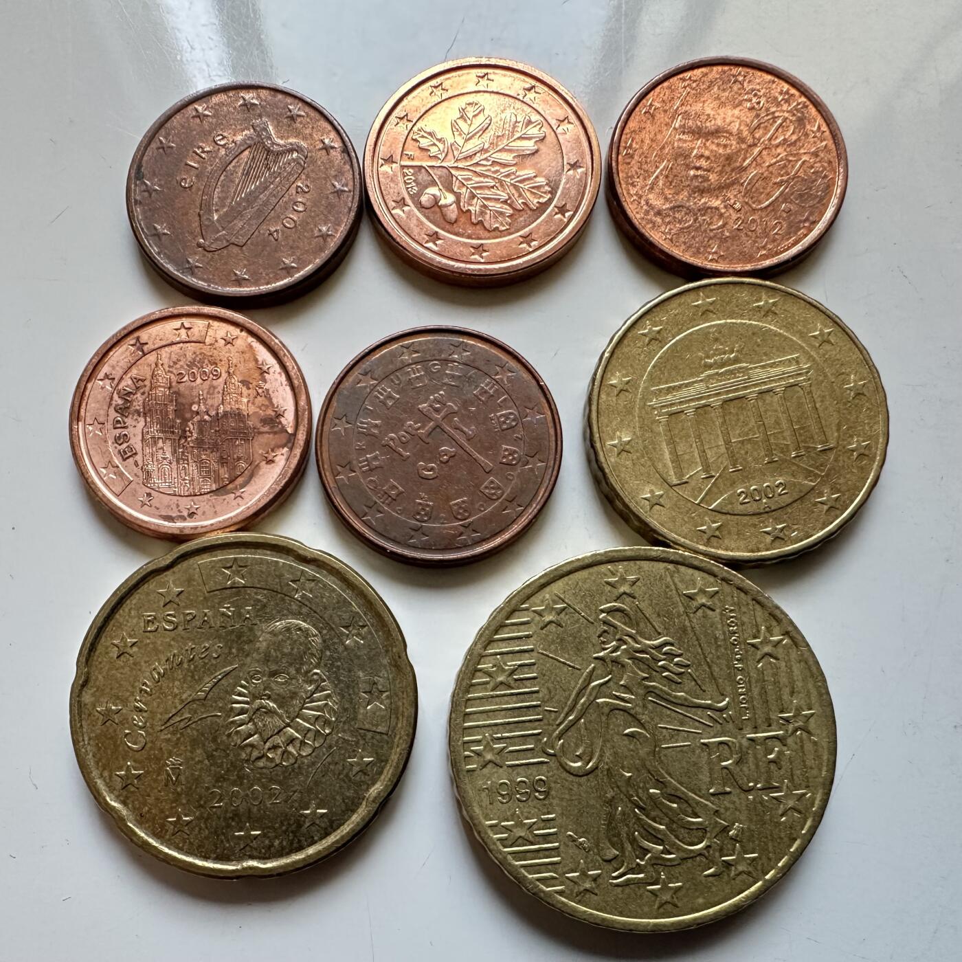 🌹外币初藏🌹🐯2026年第29场   欧元纪念币 接代拍 欧分一组8枚