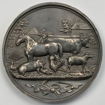 掌中浮雕-藏着的欧洲第055场 - 农业题材白色金属（WM）纪念章，51mm