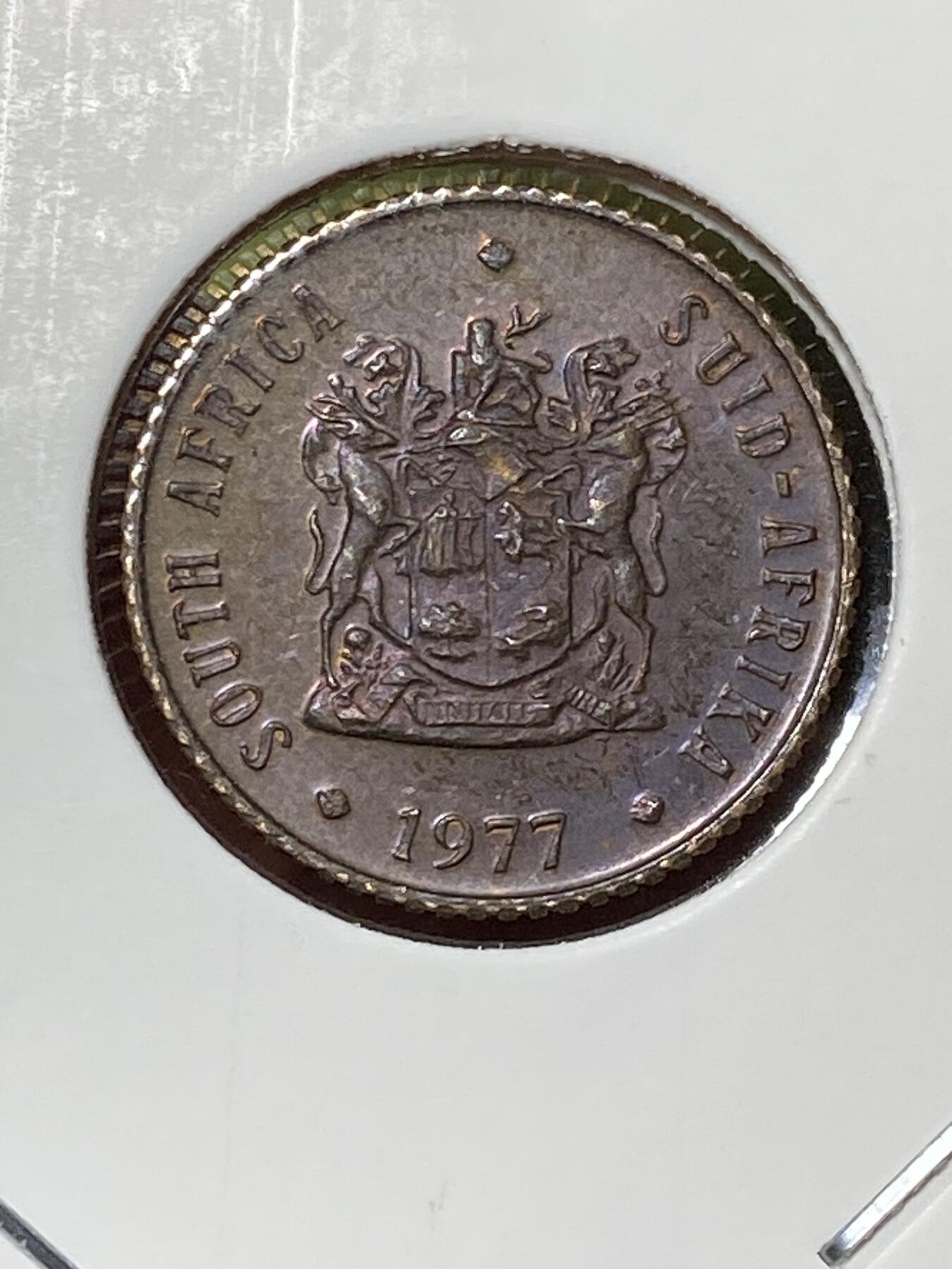 2026年第三十六场(总第二百零五场）外国精品纸夹币场(免佣金) 南非🇿🇦1977年1/2分