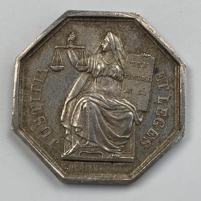 掌中浮雕-藏着的欧洲第055场 - 法国图尔公证人八角银章，31mm，13.2g
