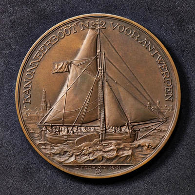 【俄甄集藏】2026年(049)03-18星期三 晚 19:30 全场包邮 - 荷兰1931年纪念民族英雄中校军官扬·卡雷尔·范·斯佩伊克牺牲100周年大铜章，原盒，直径：60mm，重量：75.9克，设计精美，少见品种