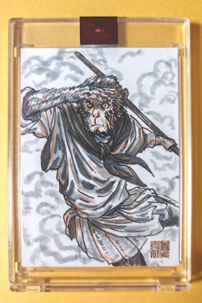 趣卡卡拍No.27期（无佣金免手续费，分享成交有奖） - 【手绘卡原卡，官封卡砖】青笺绘 手绘原卡 西游师徒之齐天大圣 孙悟空