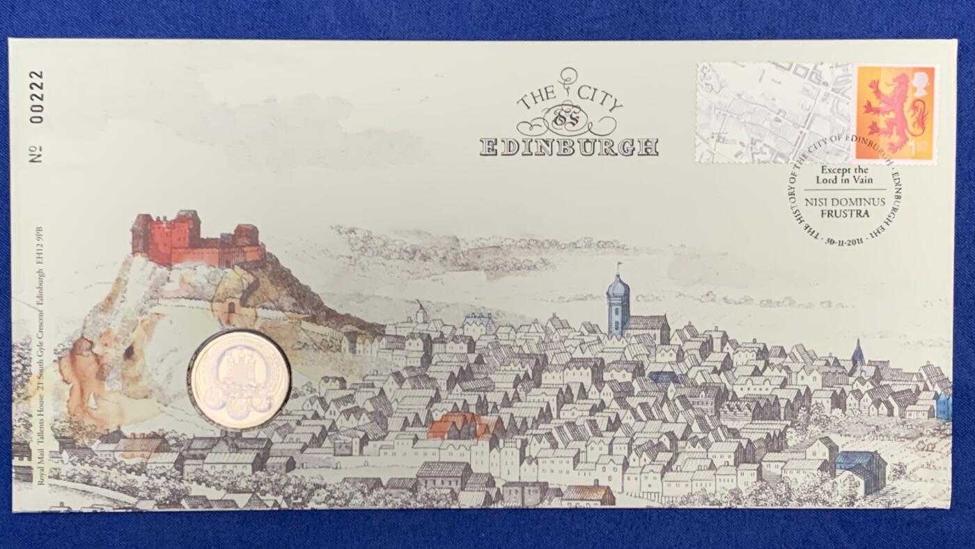 《竞宝斋》第471场 周日，周一，周二 3场连拍 （全场包邮）欢迎送拍 四枚一组 2010-2012年英国1英镑邮币封首日封 城市系列