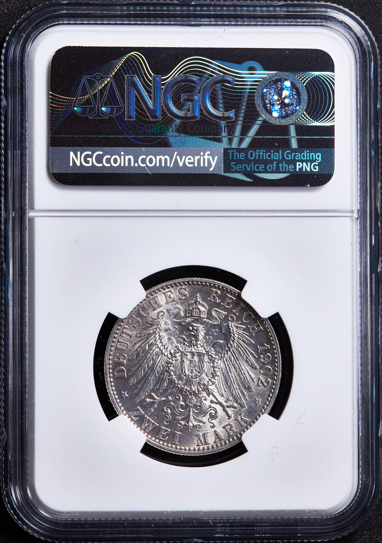 【俄甄集藏】2026年(049)03-18星期三 晚 19:30 全场包邮 德国巴登1902年弗里德里希一世执政50周年2马克银币，NGC UNCD，转光品相，疑似错杀