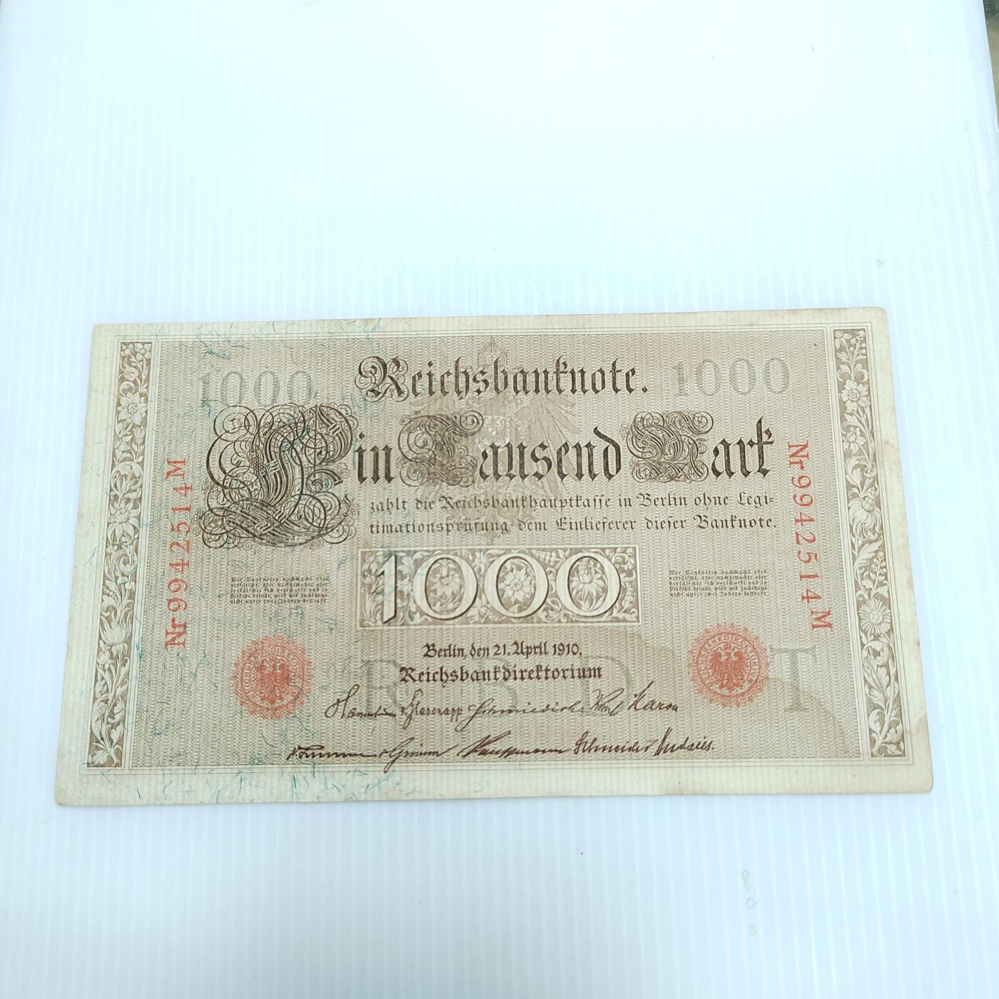 PCAI钱币  16-778  邮票钱币证章小专场 德国纸币1000