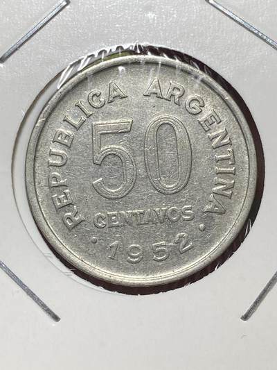 2026年第三十六场(总第二百零五场）外国精品纸夹币场(免佣金) - 阿根廷🇦🇷1952年50分(圣马丁版首发年)