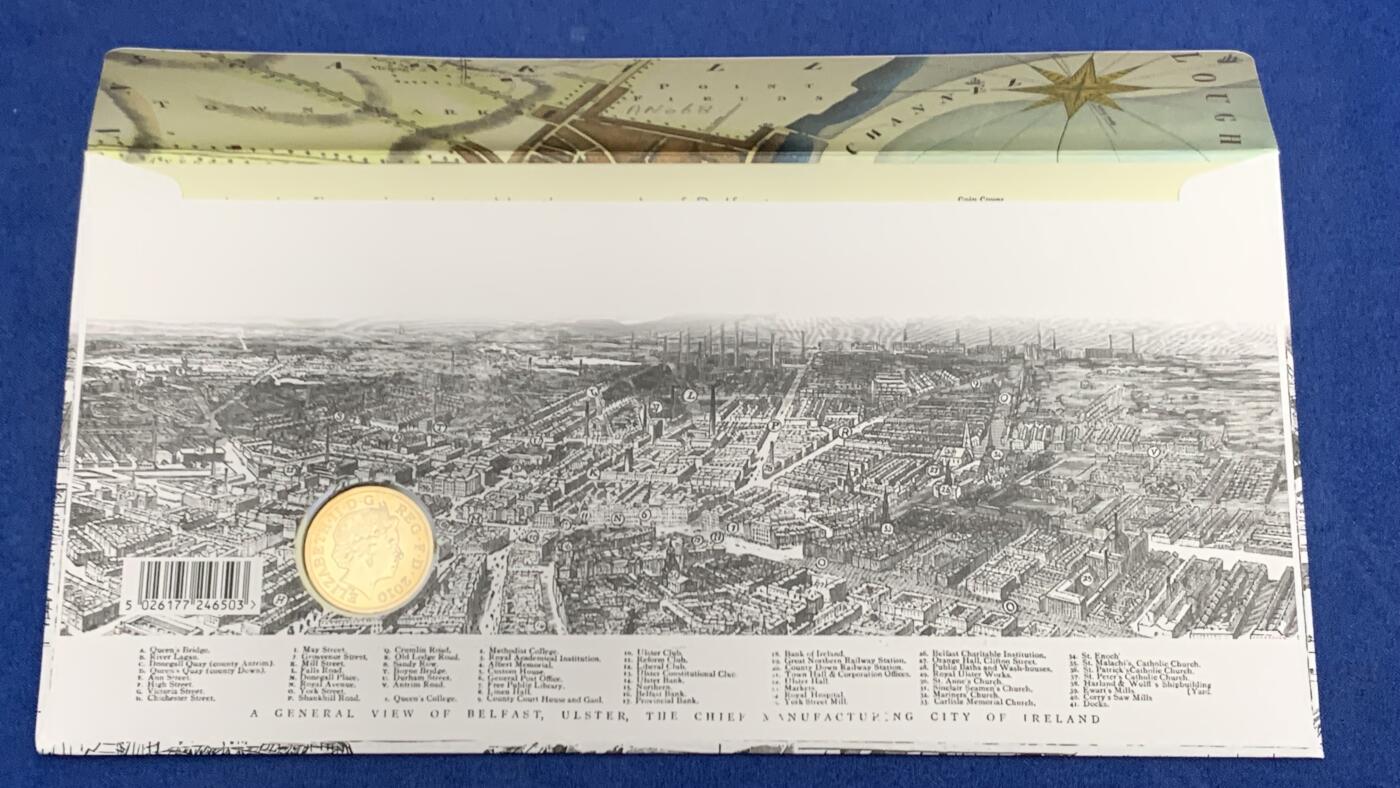 《竞宝斋》第471场 周日，周一，周二 3场连拍 （全场包邮）欢迎送拍 四枚一组 2010-2012年英国1英镑邮币封首日封 城市系列