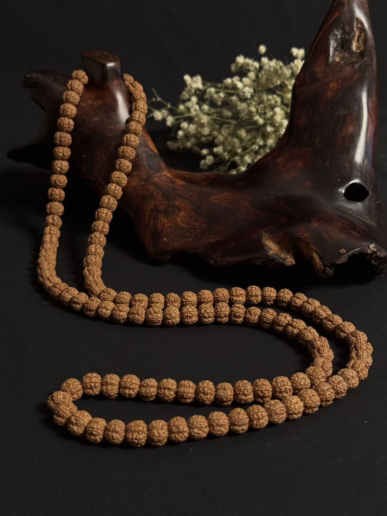 零元拍：金刚菩提老树梅花长串108+，约10/8.5MM