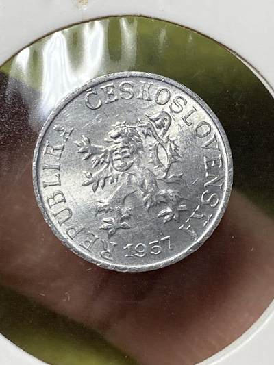 2026年第三十六场(总第二百零五场）外国精品纸夹币场(免佣金) - 捷克斯洛伐克1957年1赫勒(二战后人民共和国时期第一套)