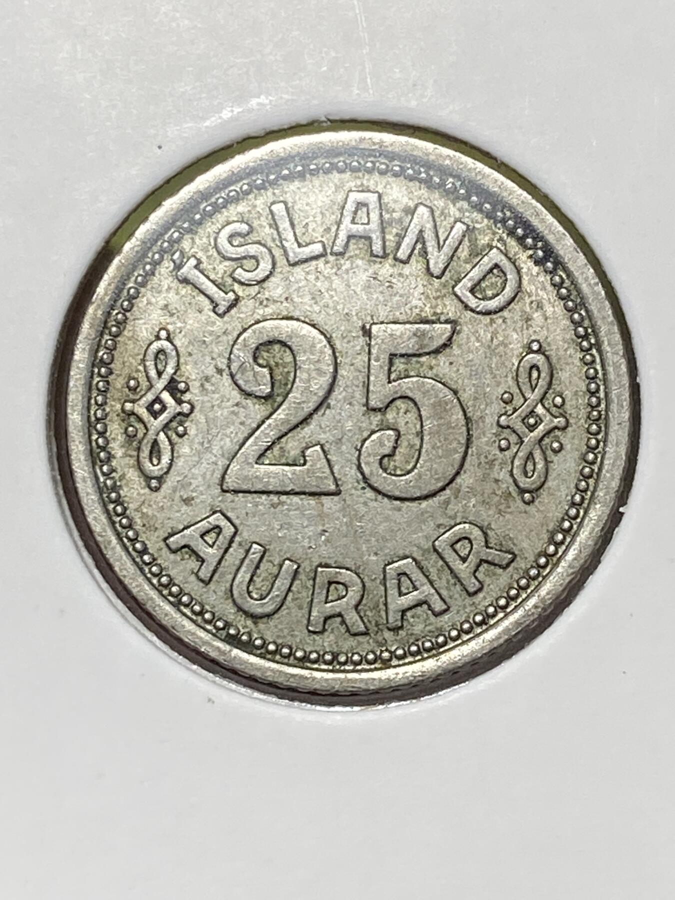 2026年第三十六场(总第二百零五场）外国精品纸夹币场(免佣金) 丹属冰岛王国🇮🇸1940单年份25奥拉(克里斯蒂安十世时期，无标版)