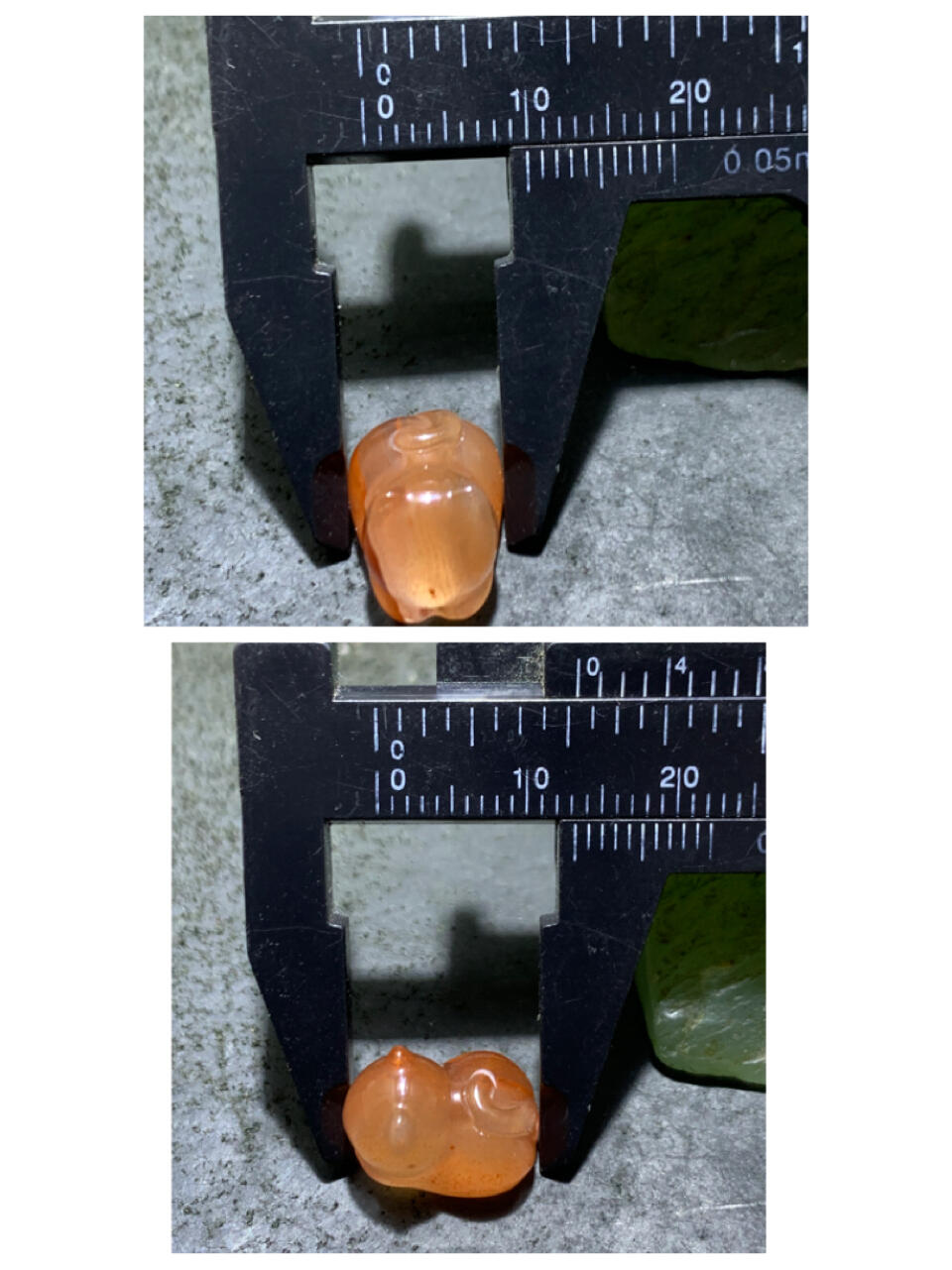 精美川料南红玛瑙雕刻小猫随形珠子一个，