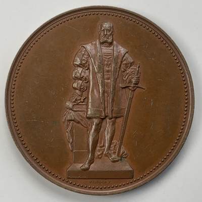 掌中浮雕-藏着的欧洲第055场 - 1889年勃兰登堡选帝侯约阿希姆二世皈依新教350周年纪念碑铜章，51mm