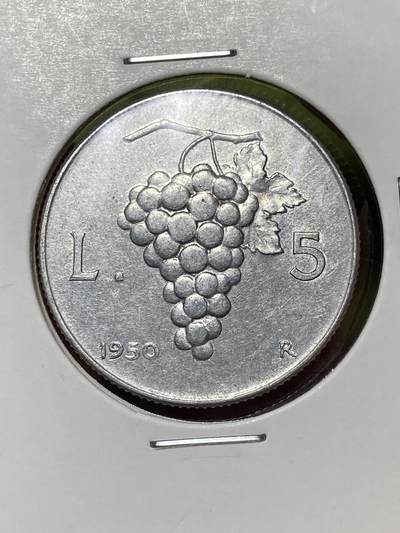 2026年第三十六场(总第二百零五场）外国精品纸夹币场(免佣金) - 意大利🇮🇹1950年5里拉(二战结束至共和国过渡时期)