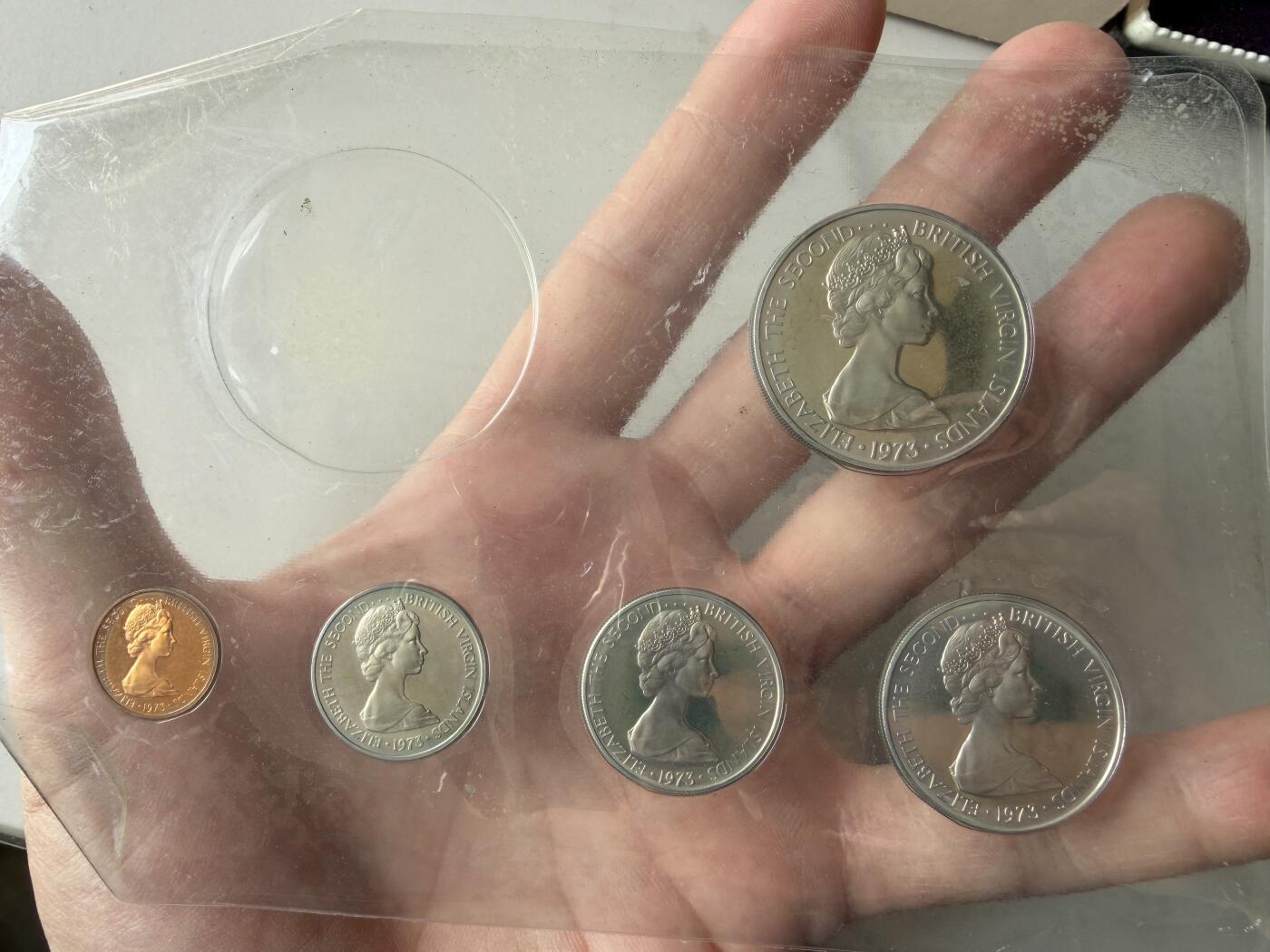 2026年集古藏今外币拍卖第三期-第5场—（总第315拍），可以寄存60天，满160元包邮。  英属维尔京群岛首套精制币套装（1973年），缺主币