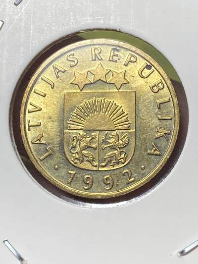 2026年第三十六场(总第二百零五场）外国精品纸夹币场(免佣金) - 拉脱维亚🇱🇻1992年5分(第一套首发年)