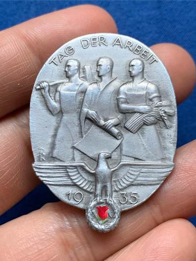 《竞宝斋》第471场 周日，周一，周二 3场连拍 （全场包邮）欢迎送拍 - 德国1935年纪念章 可佩戴