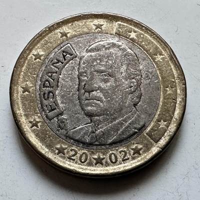 🌹外币初藏🌹🐯2026年第29场   欧元纪念币 接代拍 - 西班牙2002年一欧元 b