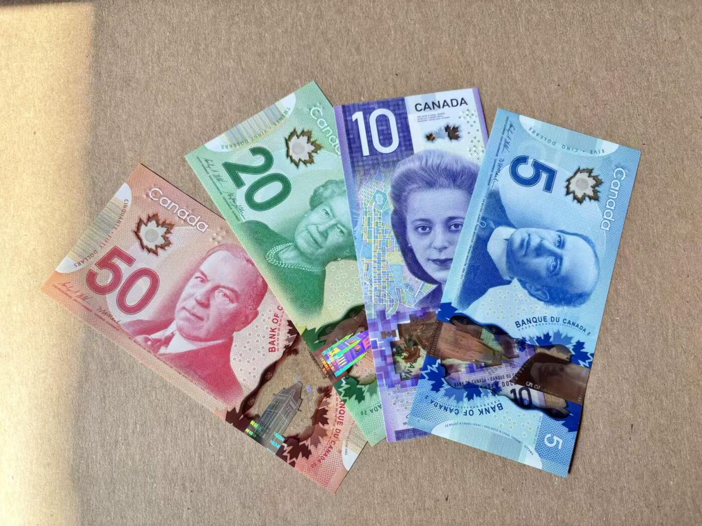 【Blue Auction】世界纸币精拍第795期——18级TOP拍卖/信誉/品质/专业/高效💫 【一组4张 含无47】加拿大 5-50元 塑料钞 全新UNC