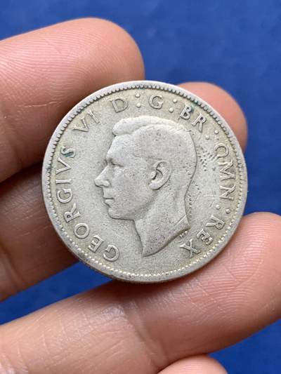 《竞宝斋》第471场 周日，周一，周二 3场连拍 （全场包邮）欢迎送拍 - 英国1942年乔治六世2先令，500银，11.05克