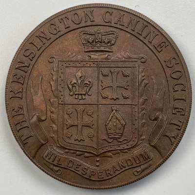 掌中浮雕-藏着的欧洲第055场 - 英国肯辛顿爱犬协会铜章，38.5mm