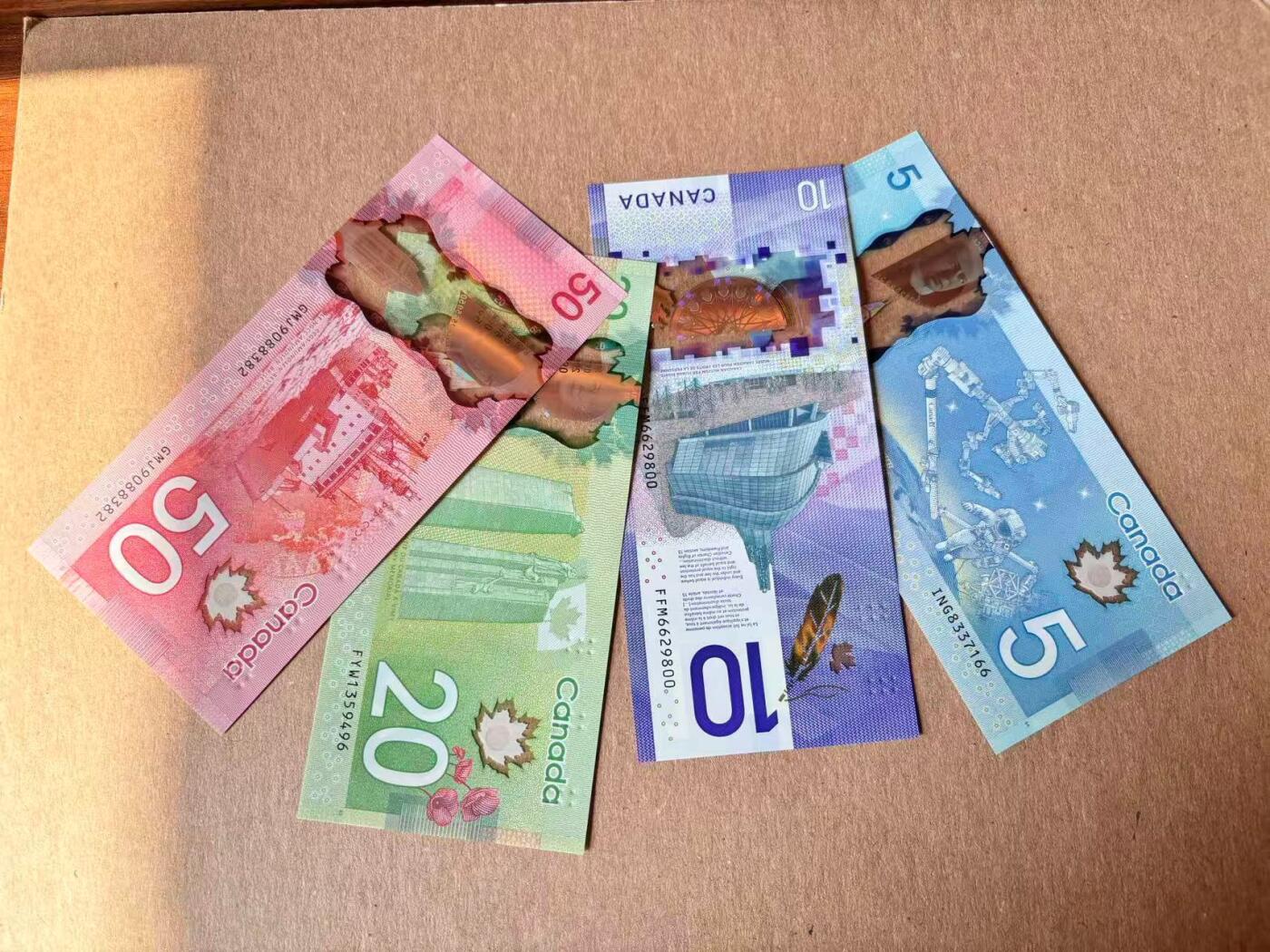 【Blue Auction】世界纸币精拍第795期——18级TOP拍卖/信誉/品质/专业/高效💫 【一组4张 含无47】加拿大 5-50元 塑料钞 全新UNC