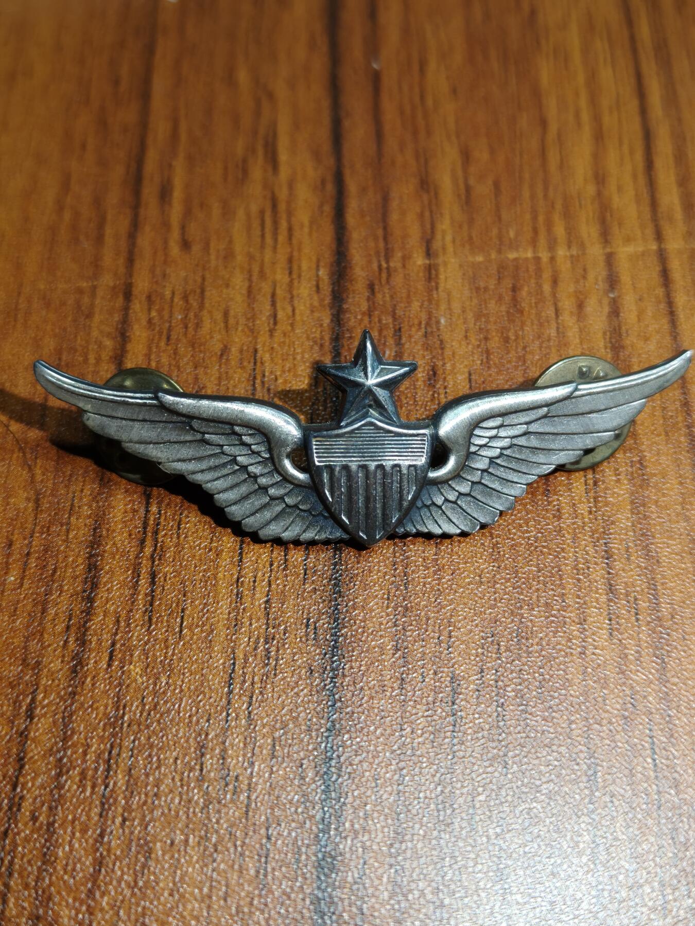 蜀地medal徽章收藏 春季精品拍场 美国空军领航员中级证章 含银量1/20 背有材质标