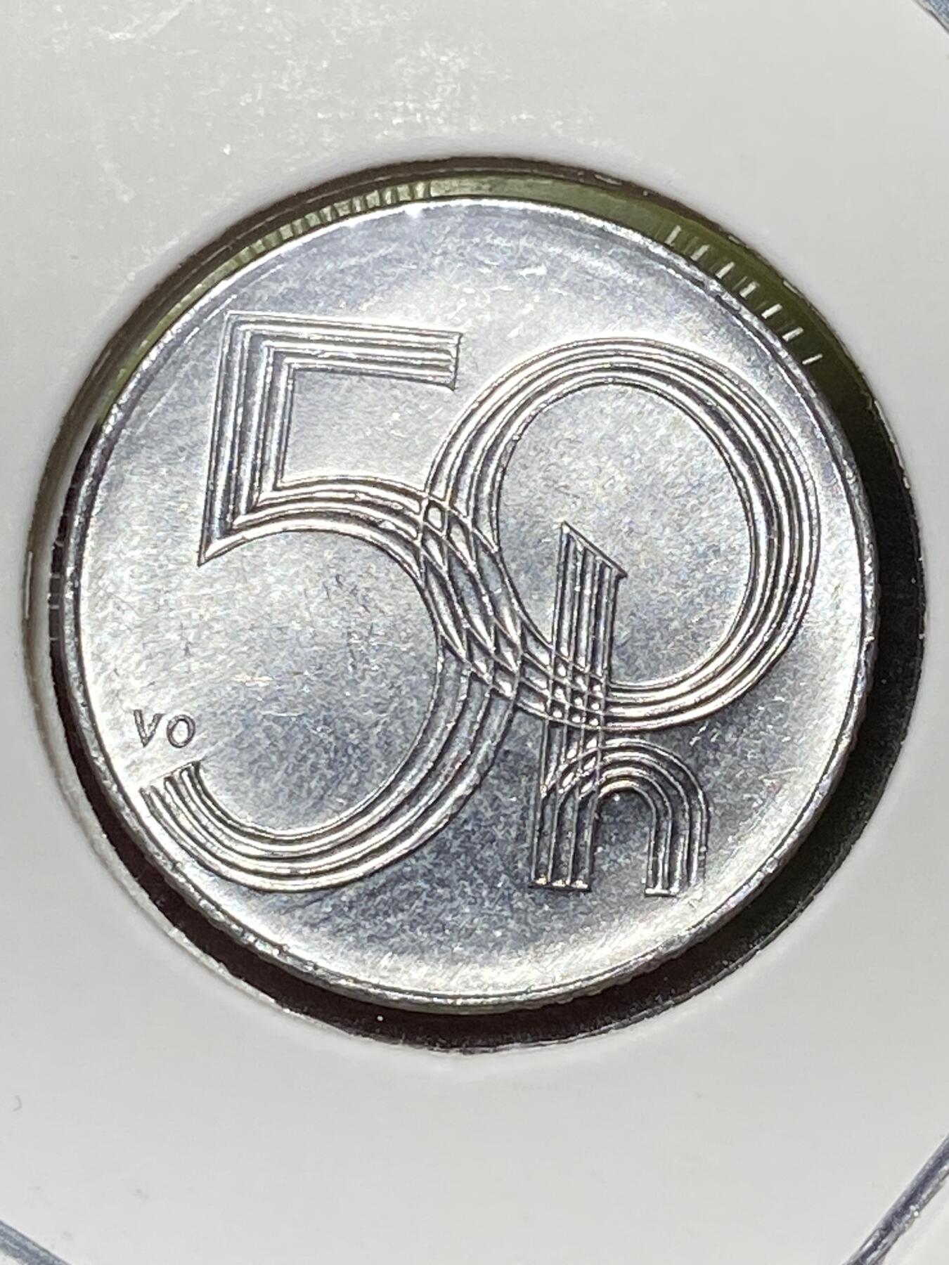 2026年第三十六场(总第二百零五场）外国精品纸夹币场(免佣金) 捷克🇨🇿1994年50赫勒(第一版，小VO版)