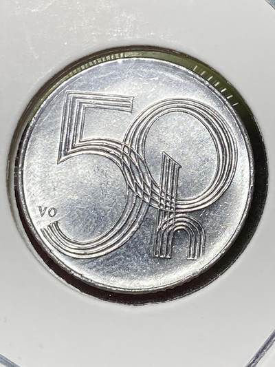 2026年第三十六场(总第二百零五场）外国精品纸夹币场(免佣金) - 捷克🇨🇿1994年50赫勒(第一版，小VO版)