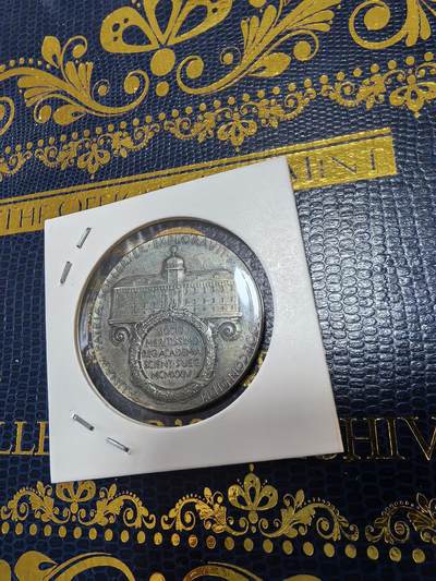 长老汇马年精选第十九场拍卖 1924法国动物学教授威廉·利尔耶伯格高浮雕银章，15.54克，30MM，边有银标