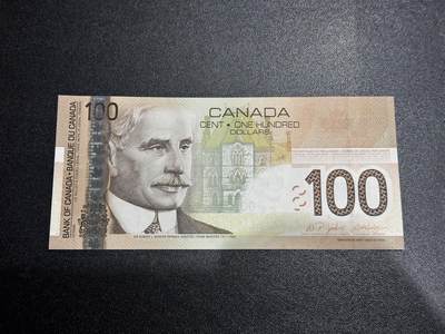 《外钞收藏家》第六百一十八期（精品场）（长期征集拍品、欢迎藏友们联系合作） - 加拿大2003年首发年份之旅系列100元（绝品，加拿大遥感地形图）	绝品