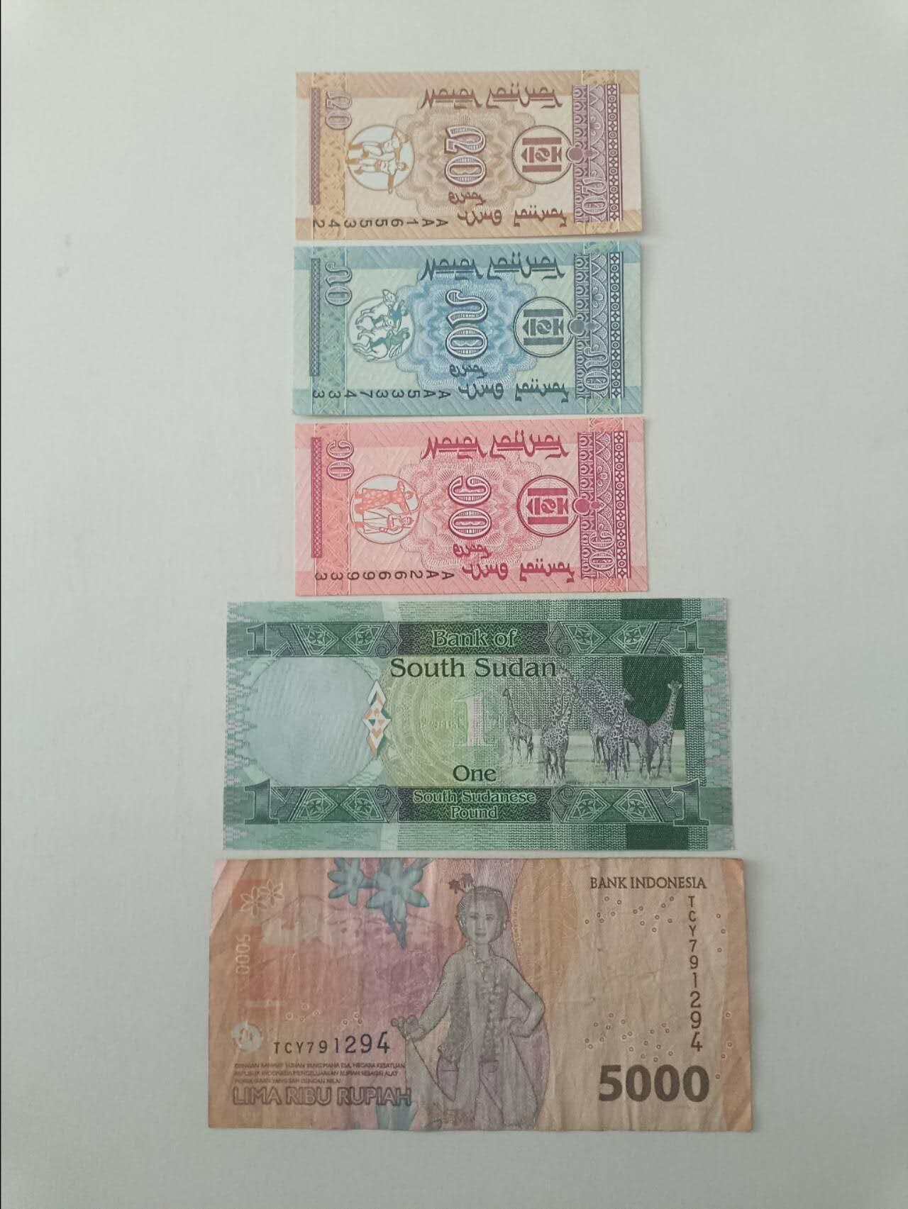 【20260319】非全新纸币和硬币第347场 外国5张纸币