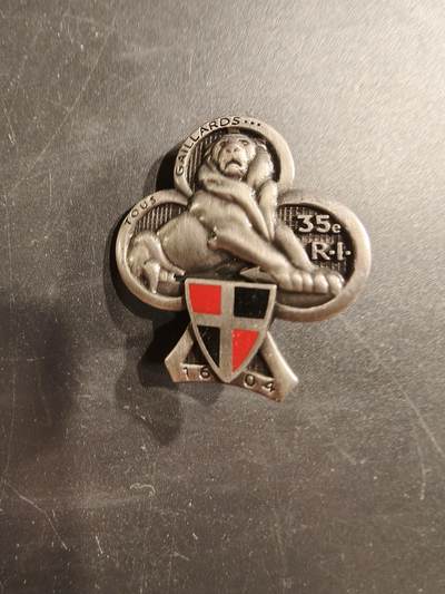 老王徽章第187期 - 法国陆军第35步兵团证章