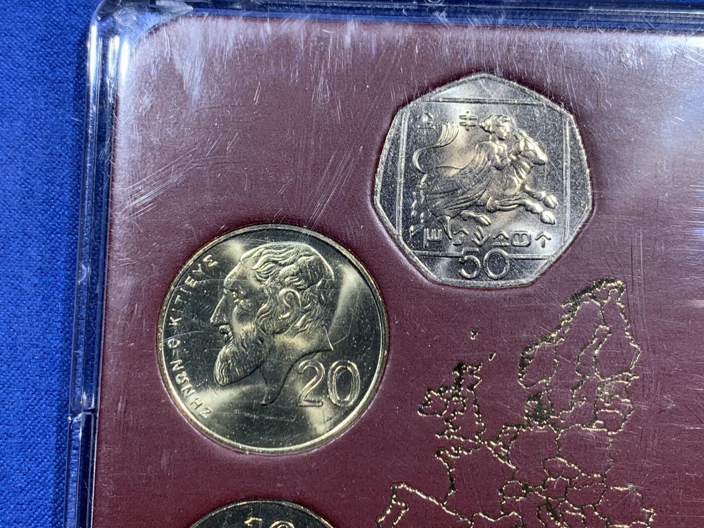 《竞宝斋》第471场 周日，周一，周二 3场连拍 （全场包邮）欢迎送拍 塞浦路斯2002-2004年七枚装套币