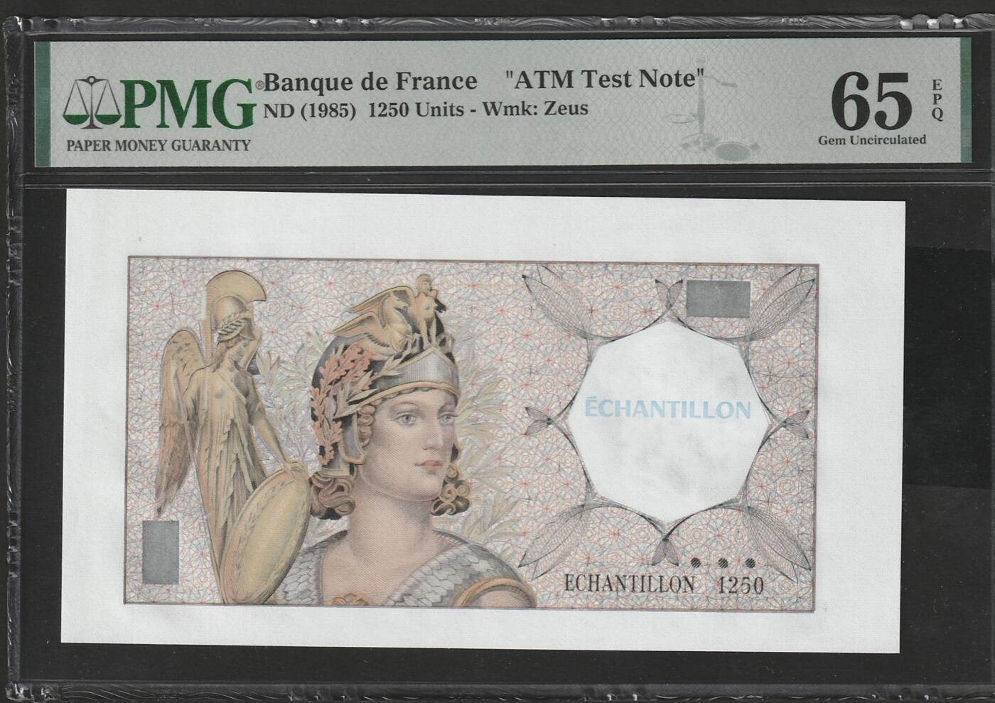 【3.20】世界纸币专场*第13期 法兰西银行ATM测试钞，65EPQ
