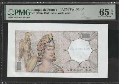 【3.20】世界纸币专场*第13期 - 法兰西银行ATM测试钞，65EPQ