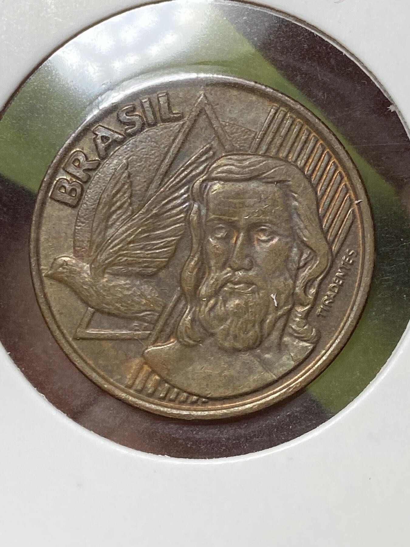 2026年第三十六场(总第二百零五场）外国精品纸夹币场(免佣金) 巴西🇧🇷1998年5分(第一版，面值字母T全部在斜线内)