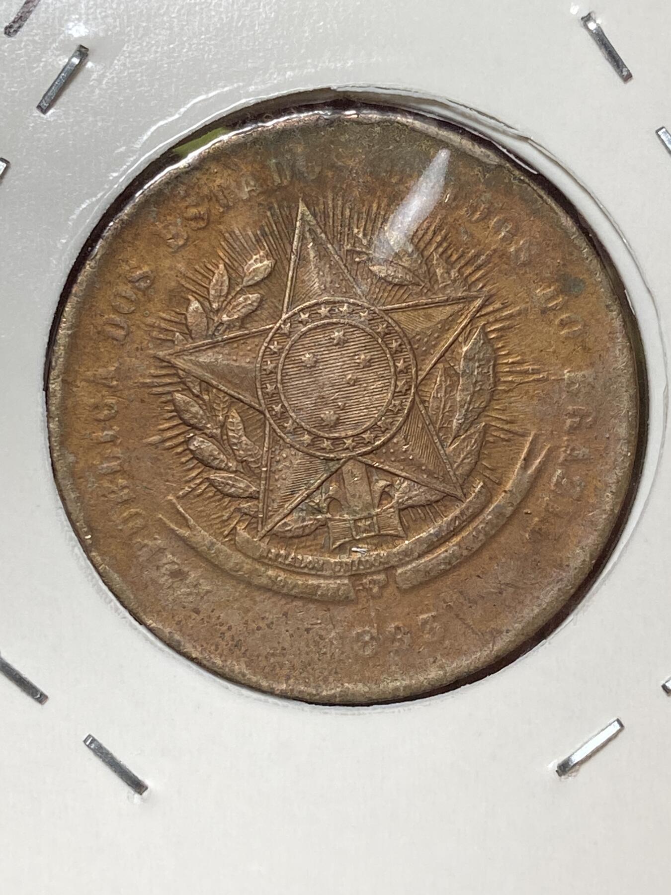 2026年第三十六场(总第二百零五场）外国精品纸夹币场(免佣金) 少见–巴西🇧🇷1893年20瑞斯(巴西合众国成立后第一版)